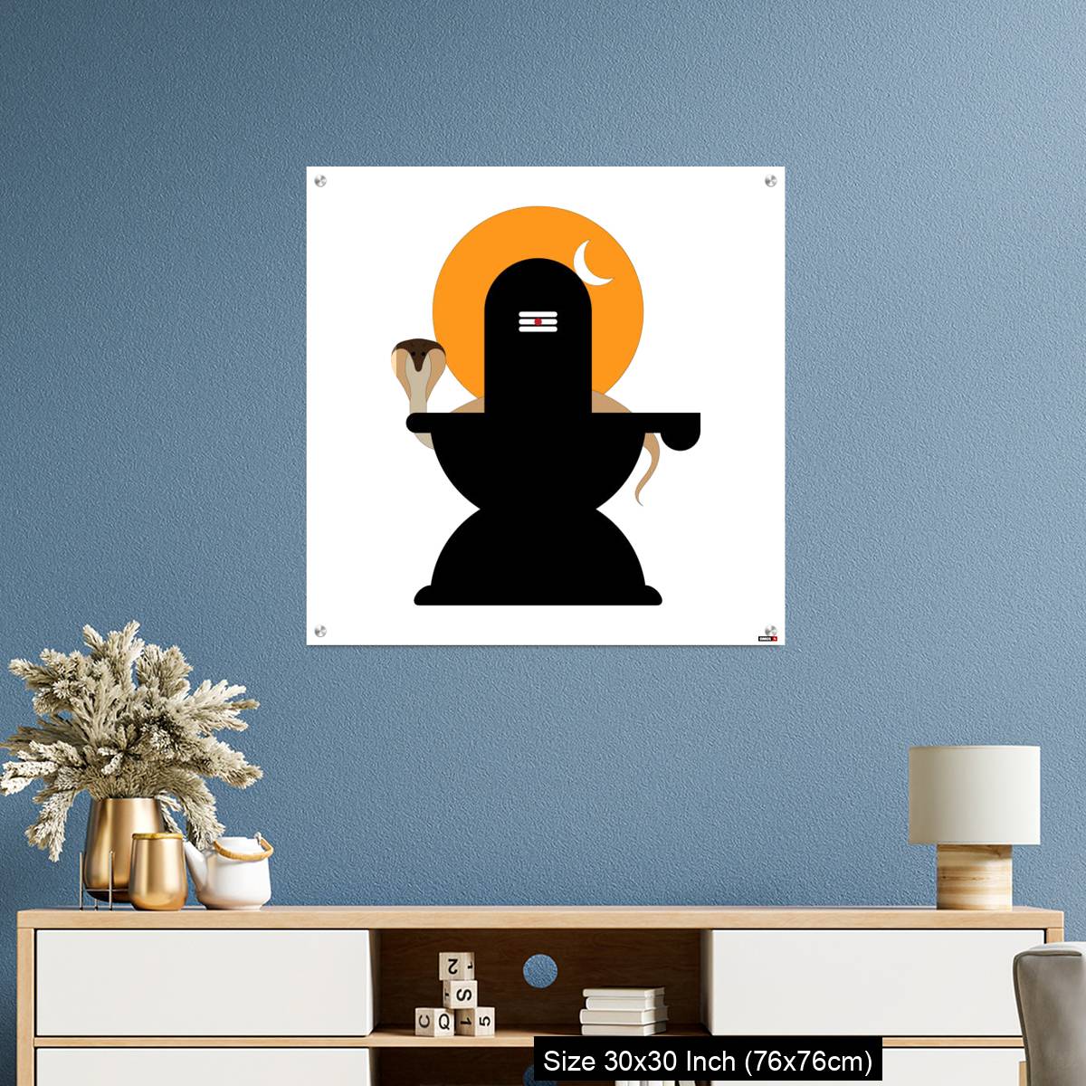 OMGs Acrylic Wall Decor – Shiva Lingam  with snake - Image 3