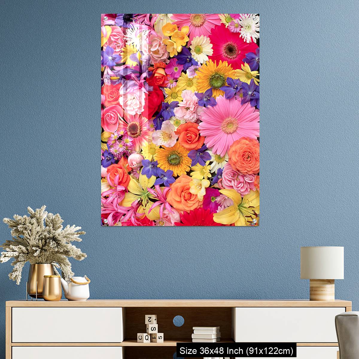 OMGs Acrylic Wall Decor – Colorful Flower Montage - Image 3