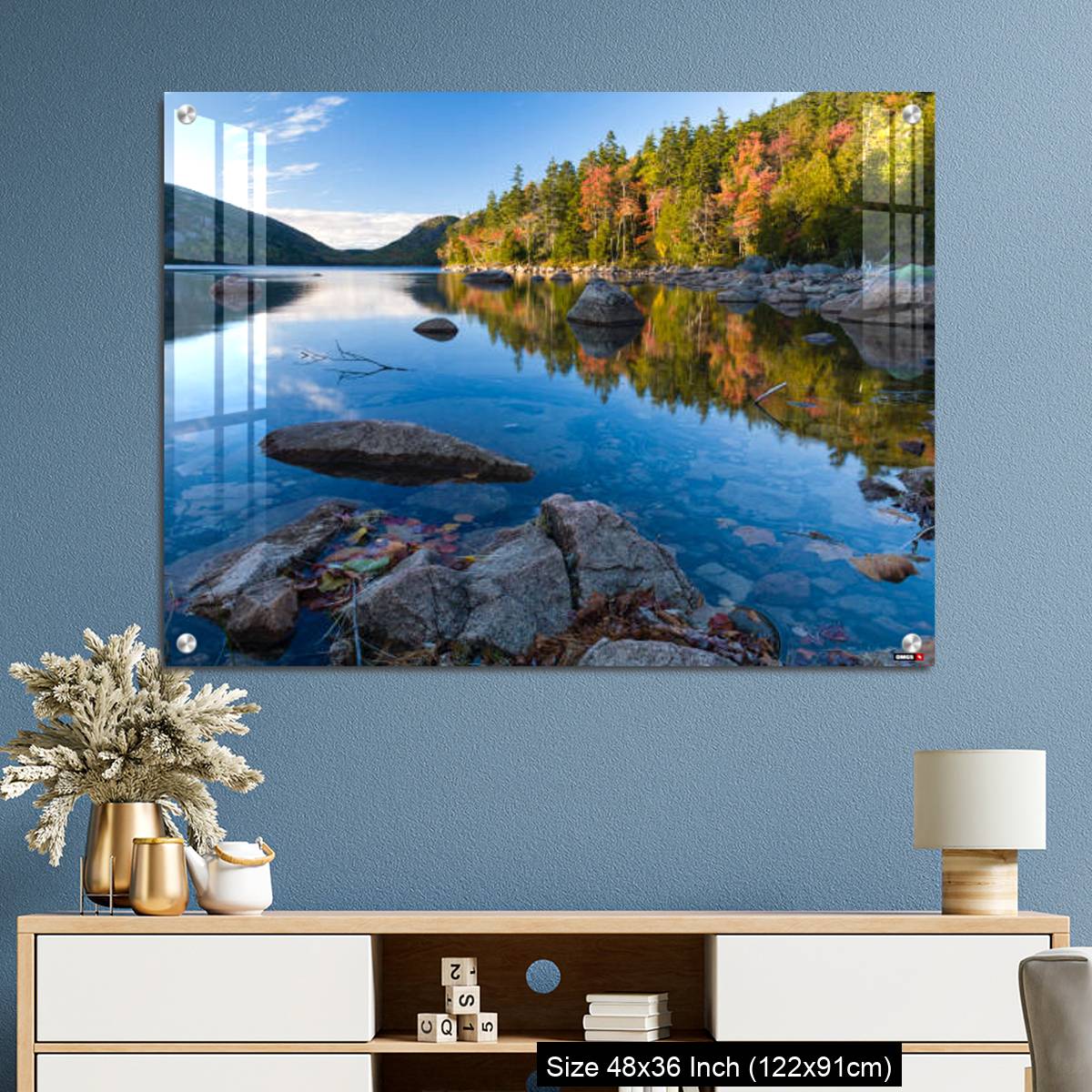 OMGs Acrylic Wall Decor – Autumn, Jordan Pond, Acadia National Park - Image 3