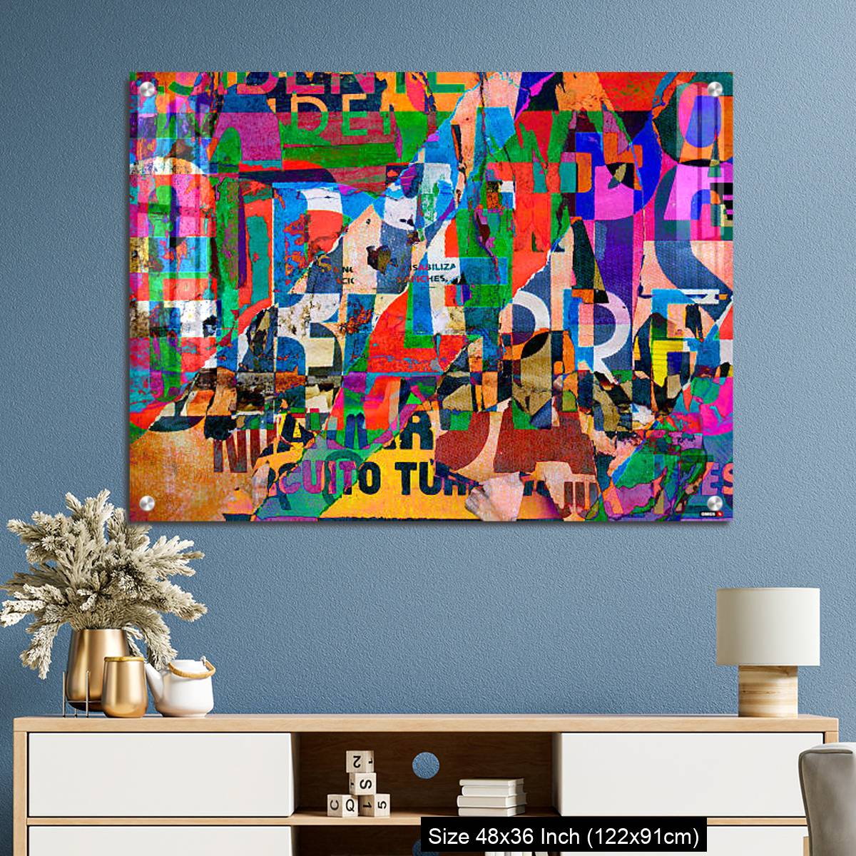 OMGs Acrylic Wall Decor – Background digital collage or typography design wallpaper texture - Image 3