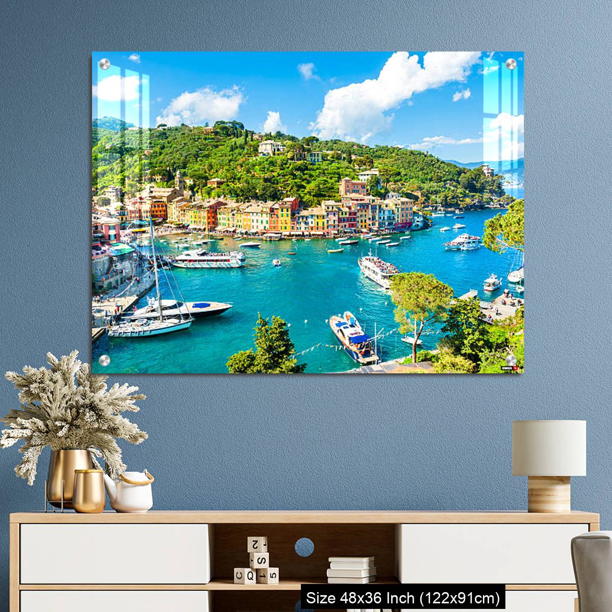 OMGs Acrylic Wall Decor – Beautiful view of Portofino, Liguria, Italy - Image 3