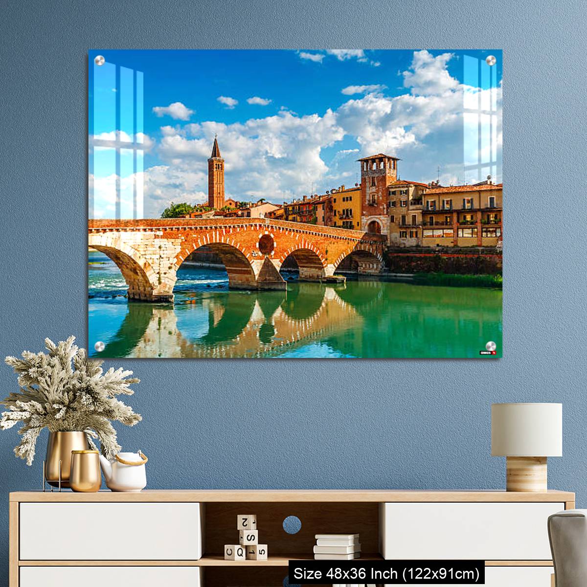 OMGs Acrylic Wall Decor – Bridge Ponte Pietra in Verona on Adige river - Image 3