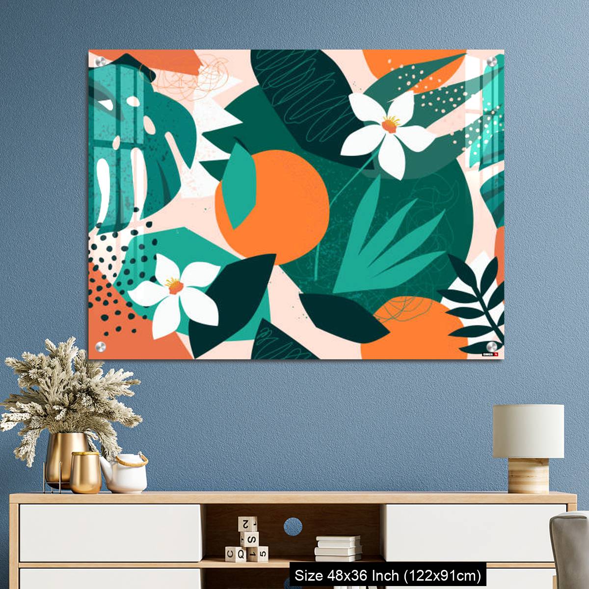 OMGs Acrylic Wall Decor – Collage contemporary floral seamless pattern - Image 3