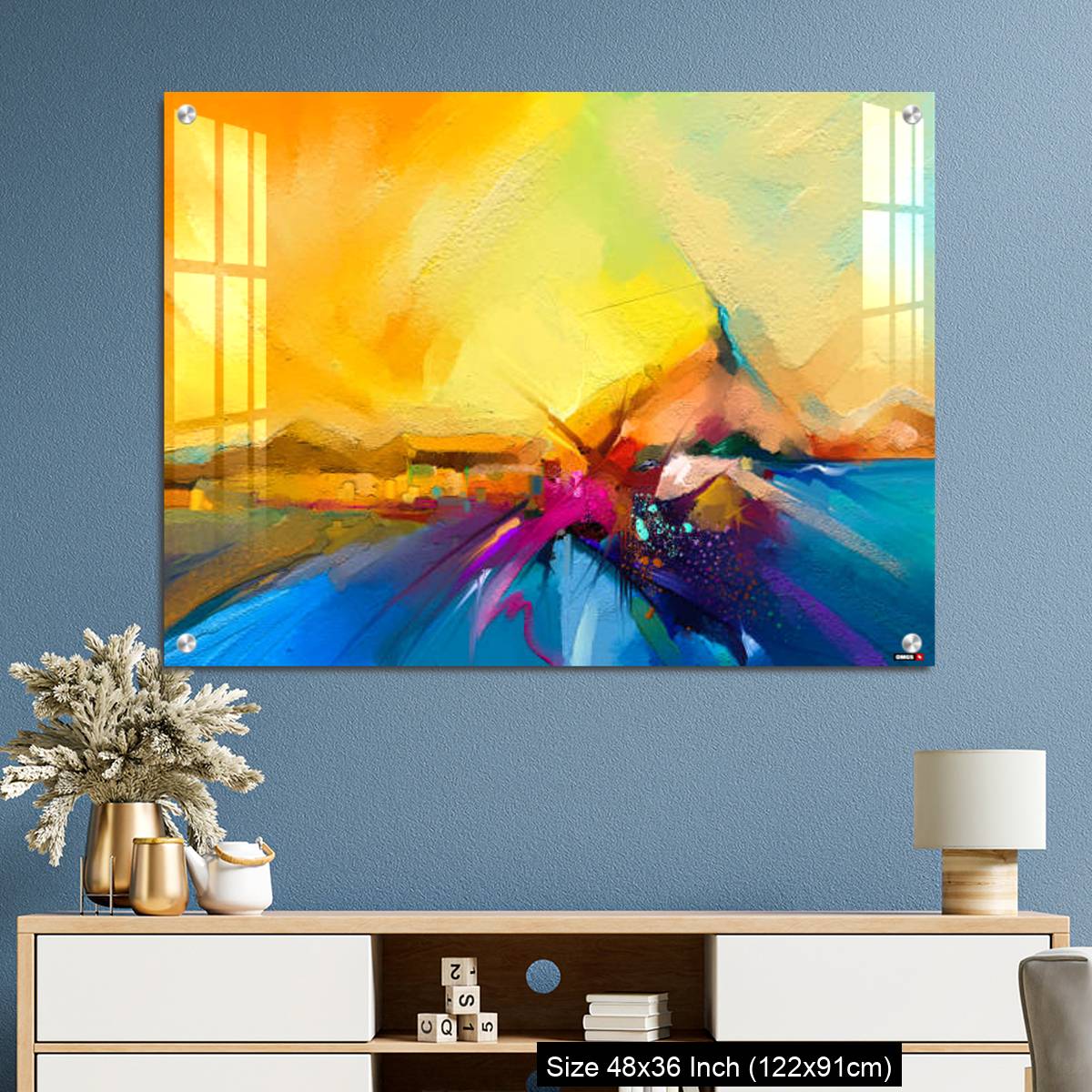 OMGs Acrylic Wall Decor – Colorful oil painting on canvas texture. - Image 3