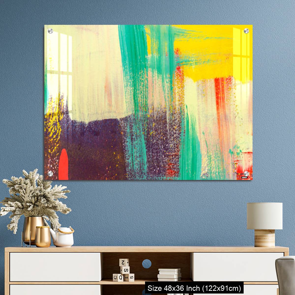 OMGs Acrylic Wall Decor – Colorful painted on concrete wall. Abstract background. - Image 3