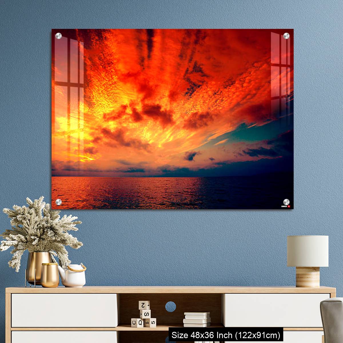 OMGs Acrylic Wall Decor – Early morning, burned sunrise over sea - Image 3