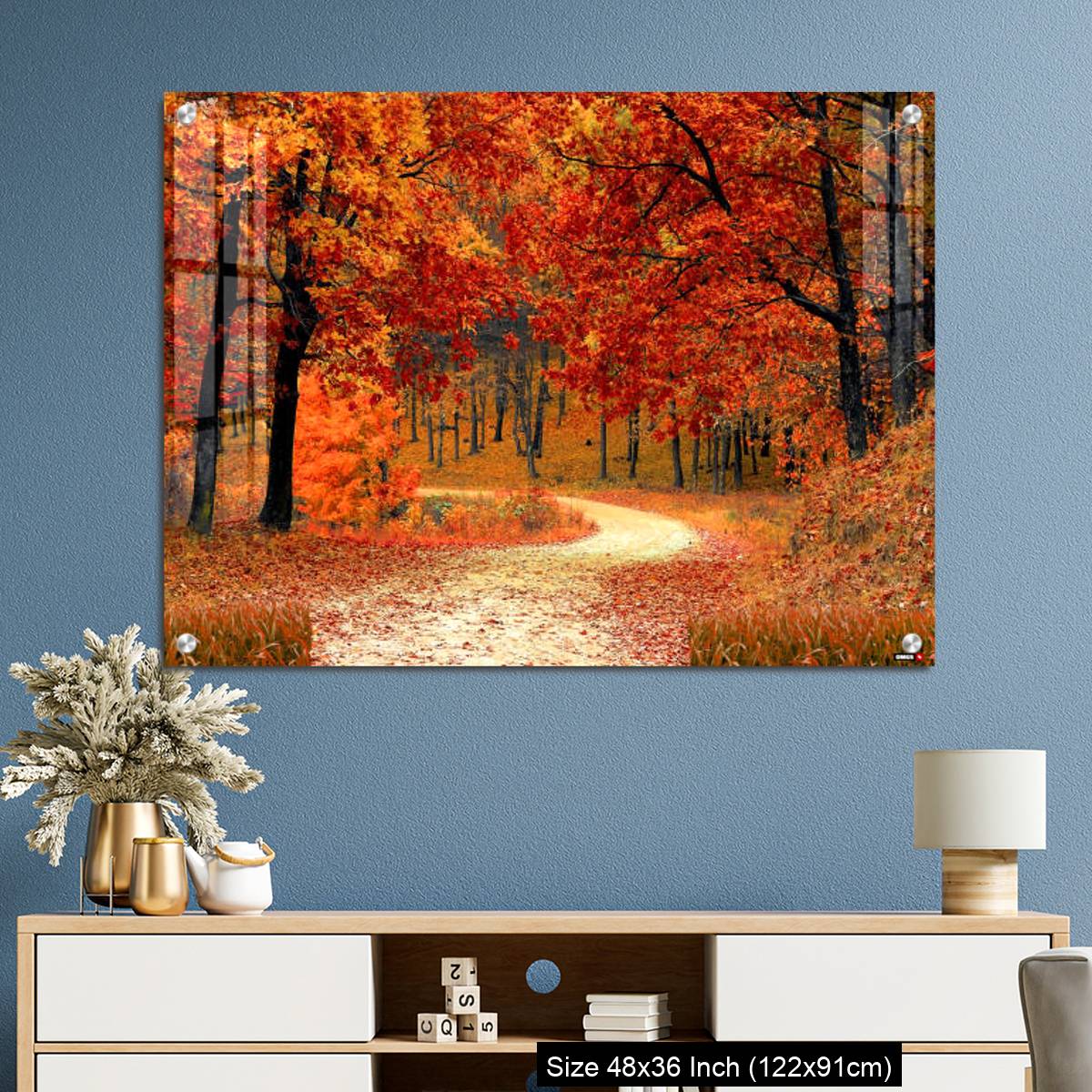 OMGs Acrylic Wall Decor – England-Foggy path in the autumn park - Image 3