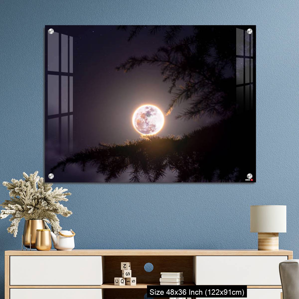 OMGs Acrylic Wall Decor – February's full Moon - The Snow Moon - Image 3