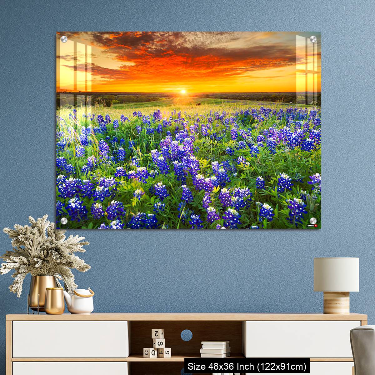 OMGs Acrylic Wall Decor – Sunset on Sugar Ridge Road, Ennis, TX - Image 3