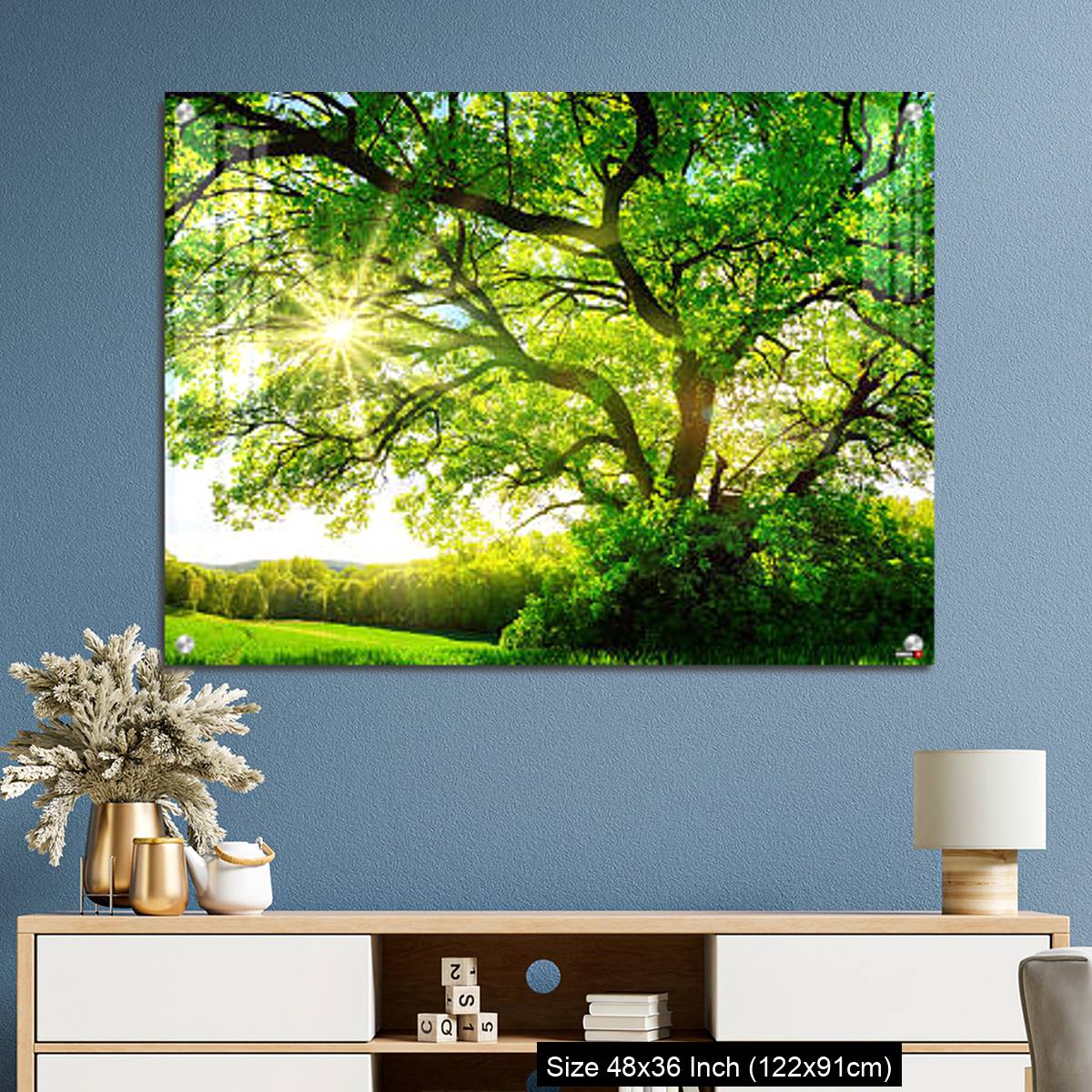 OMGs Acrylic Wall Decor – The sun shining through a majestic oak tree - Image 3