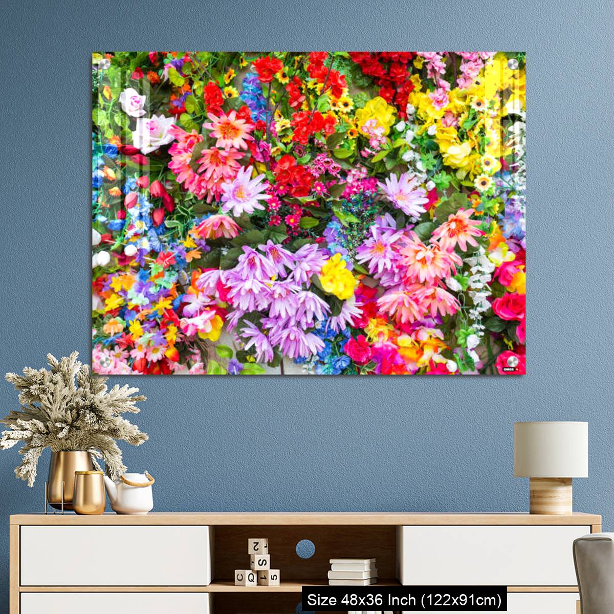 OMGs Acrylic Wall Decor – Various color flower background wall - Image 3