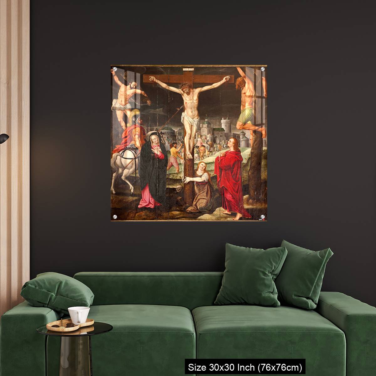 OMGs Acrylic Wall Decor – Ghent - Crucifixion paint on the wood - Image 4