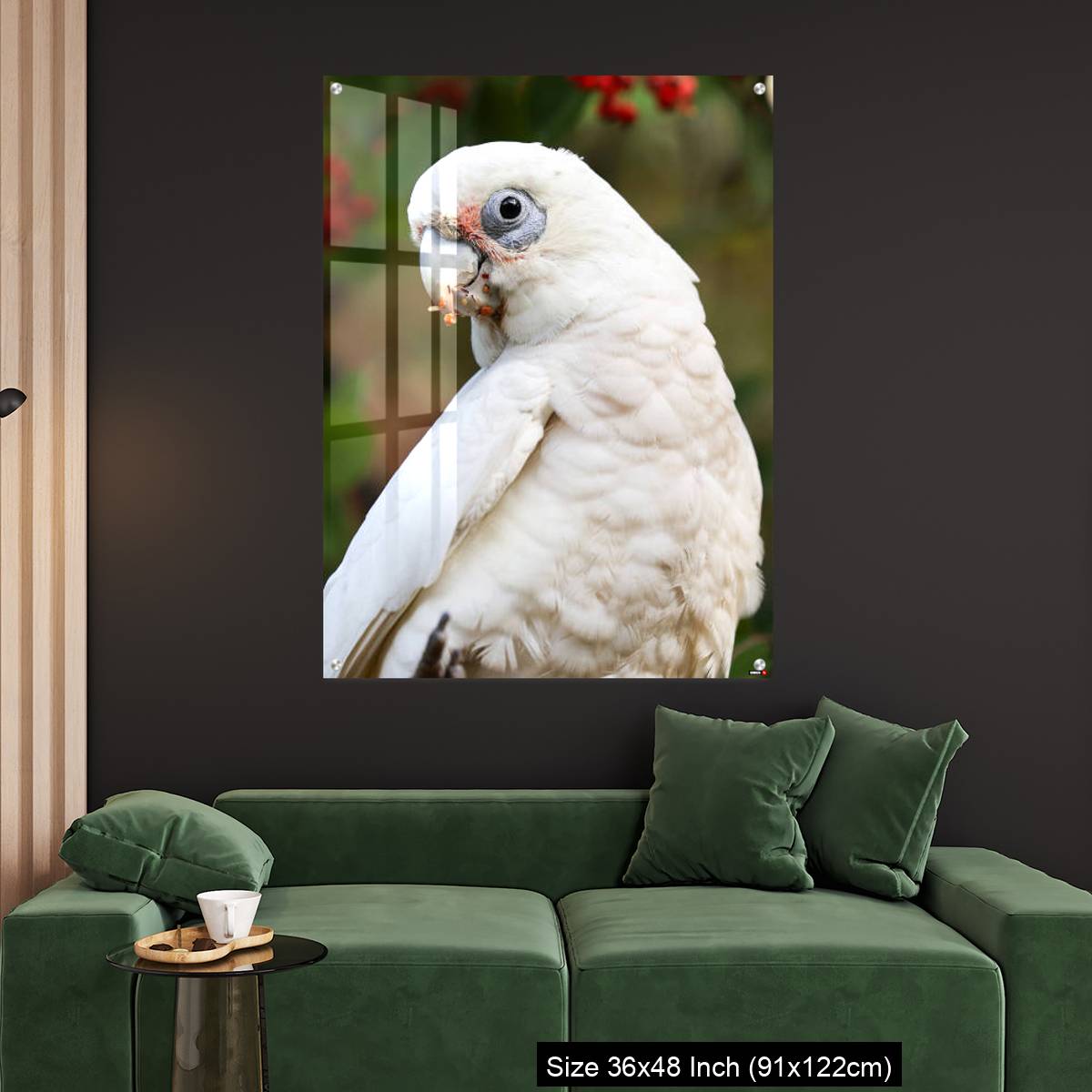OMGs Acrylic Wall Decor – Close up of a Corella Feeding in a Tree - Image 4