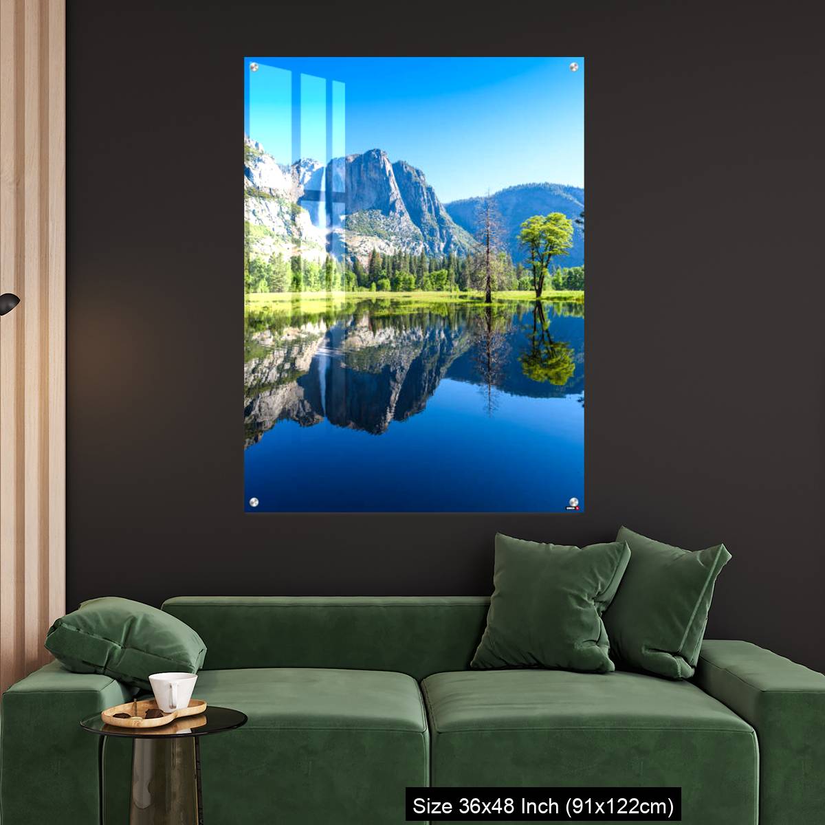 OMGs Acrylic Wall Decor – Reflection in Merced River of Yosemite waterfalls and beautiful mountain California, USA - Image 4