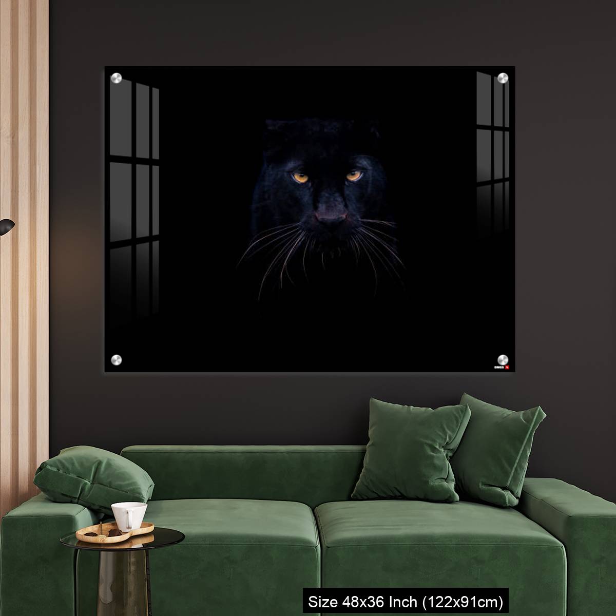 OMGs Acrylic Wall Decor – A black panther with a black background - Image 4