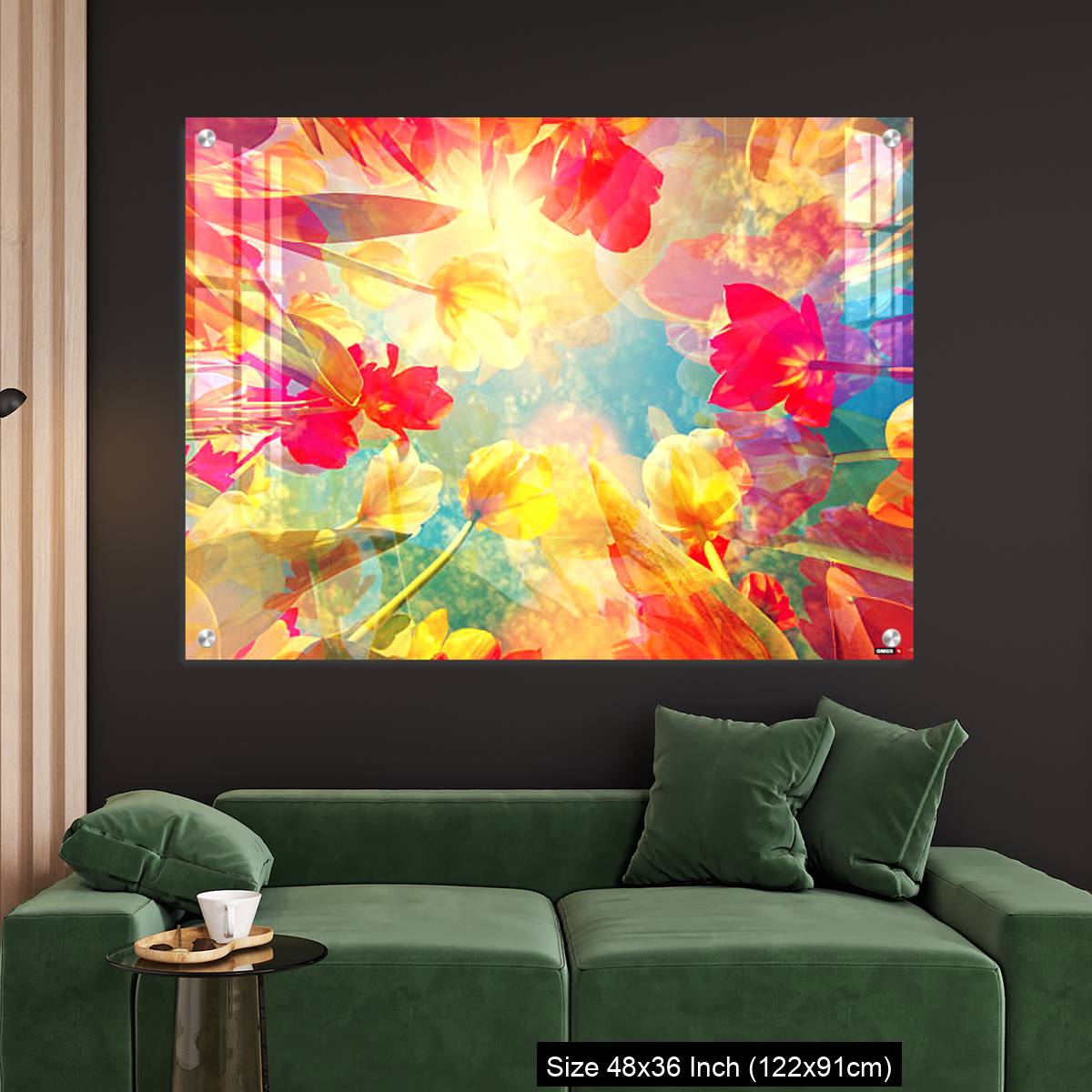 OMGs Acrylic Wall Decor – Abstract colored background with beautiful flowers, tulips and soft hues - Image 4