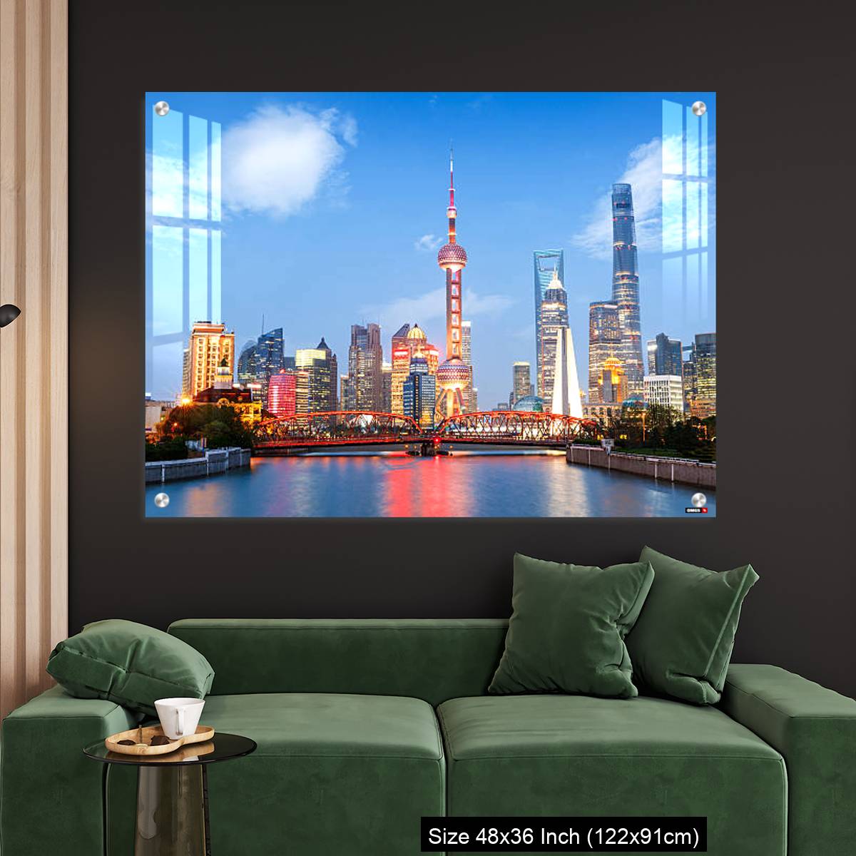 OMGs Acrylic Wall Decor – Beautiful modern city at night in Shanghai, China - Image 4
