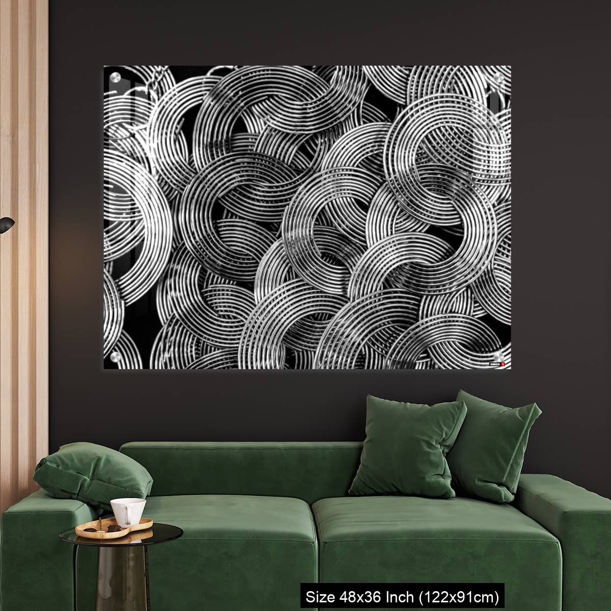 OMGs Acrylic Wall Decor – Beautiful photo of Necklace with Interlocked concentric circles - Image 4