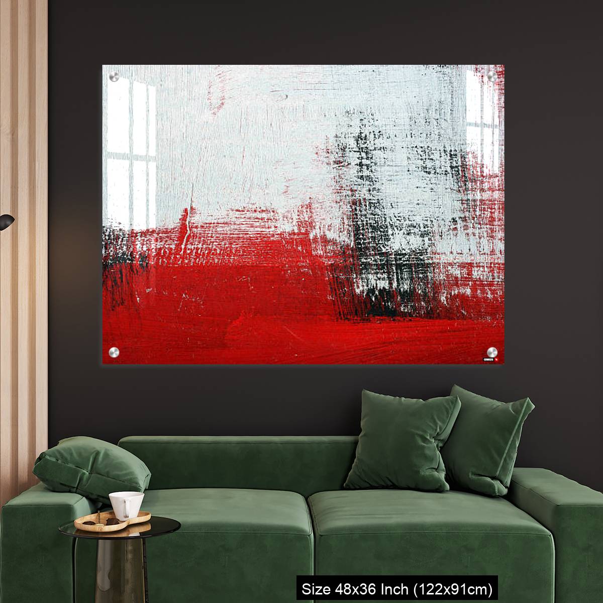 OMGs Acrylic Wall Decor – Black, white, red acrylic paint on metal surface. - Image 4