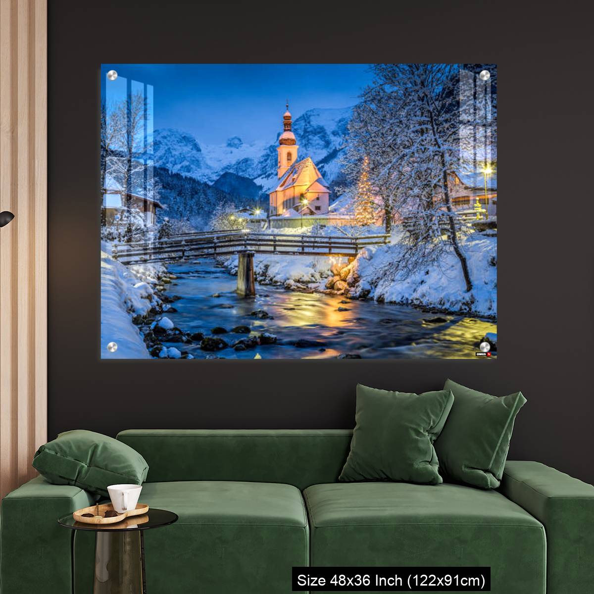 OMGs Acrylic Wall Decor – Church of Ramsau in winter twilight, Bavaria, Germany - Image 4