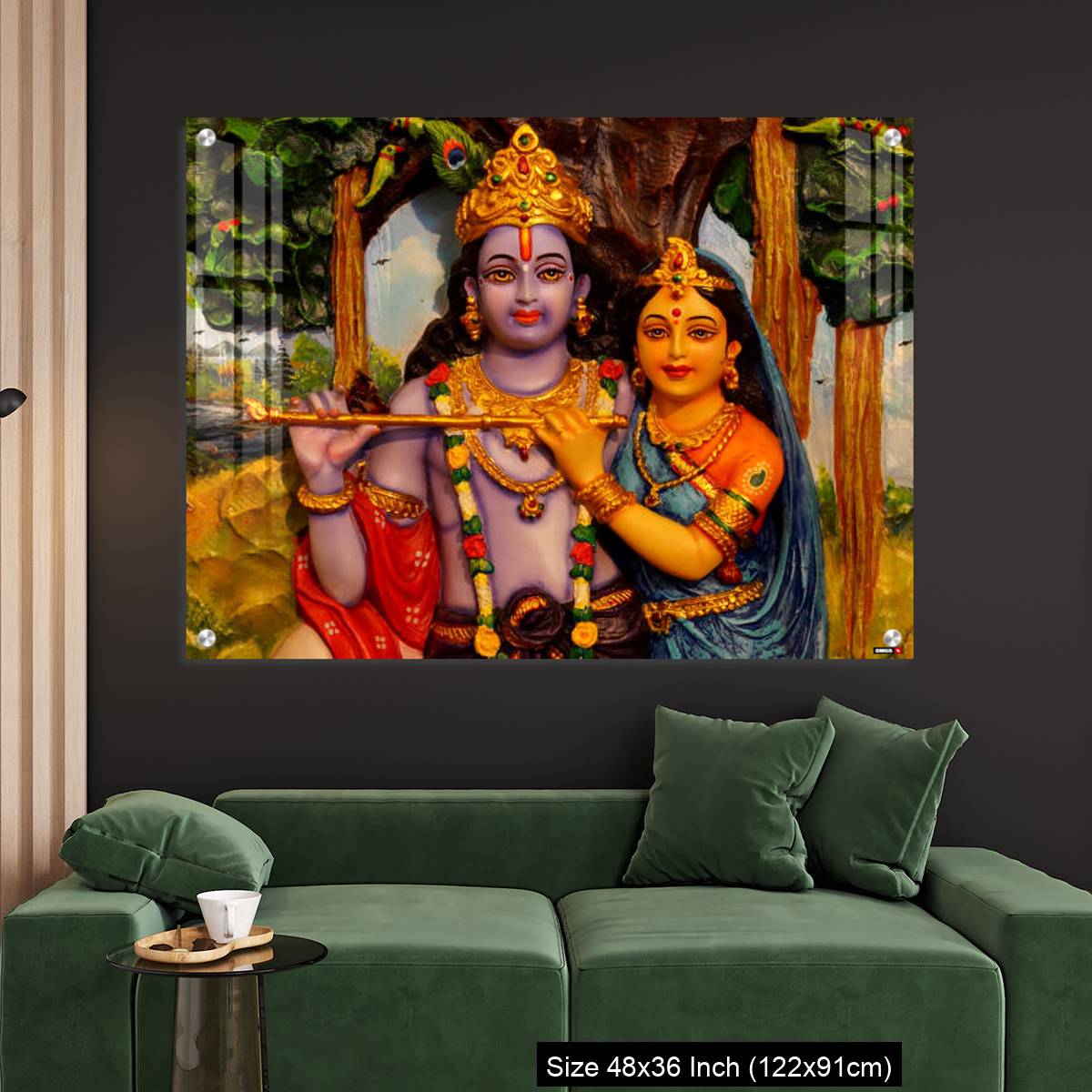 OMGs Acrylic Wall Decor – Krishna and Radha - Image 4