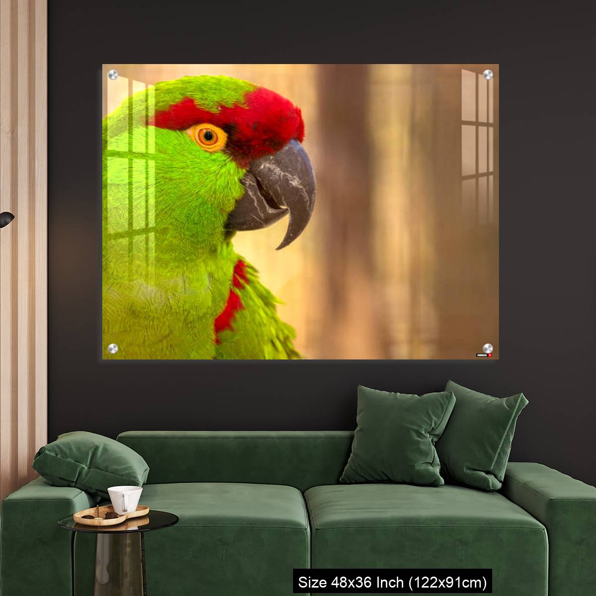 OMGs Acrylic Wall Decor – Close-up portrait of a thick billed parrot - Image 4