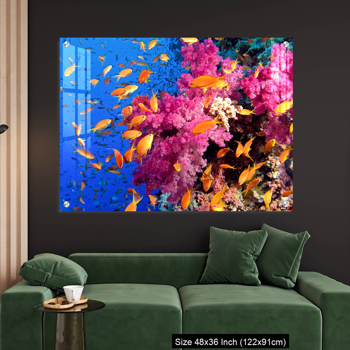 OMGs Acrylic Wall Decor – Colorful underwater picture of a coral reef, with goldfish - Image 4