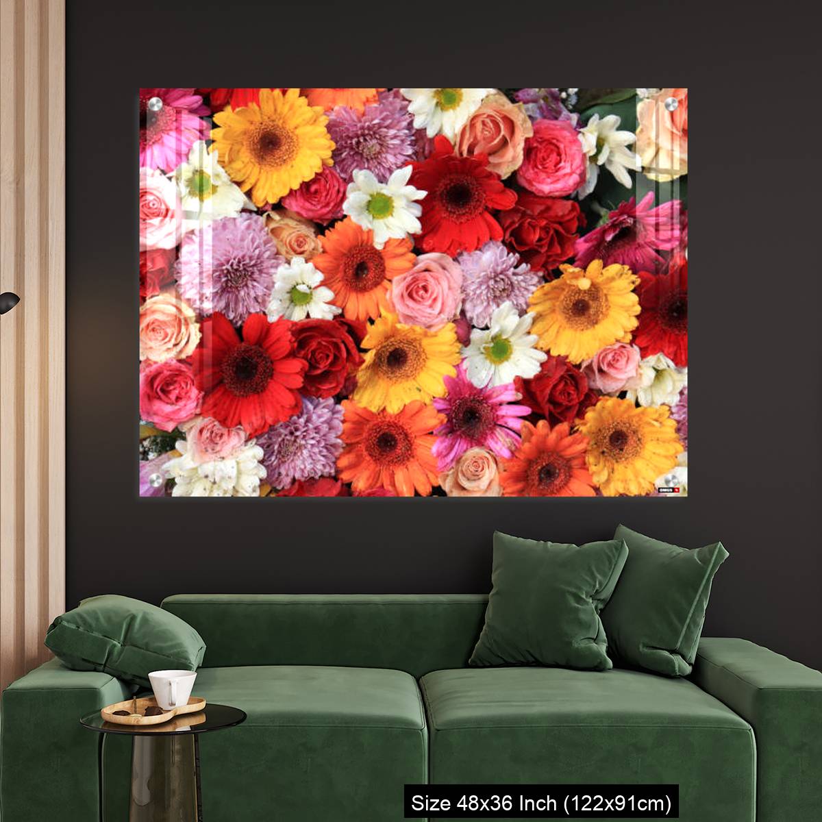 OMGs Acrylic Wall Decor – Colorful wedding flower arrangement - Image 4