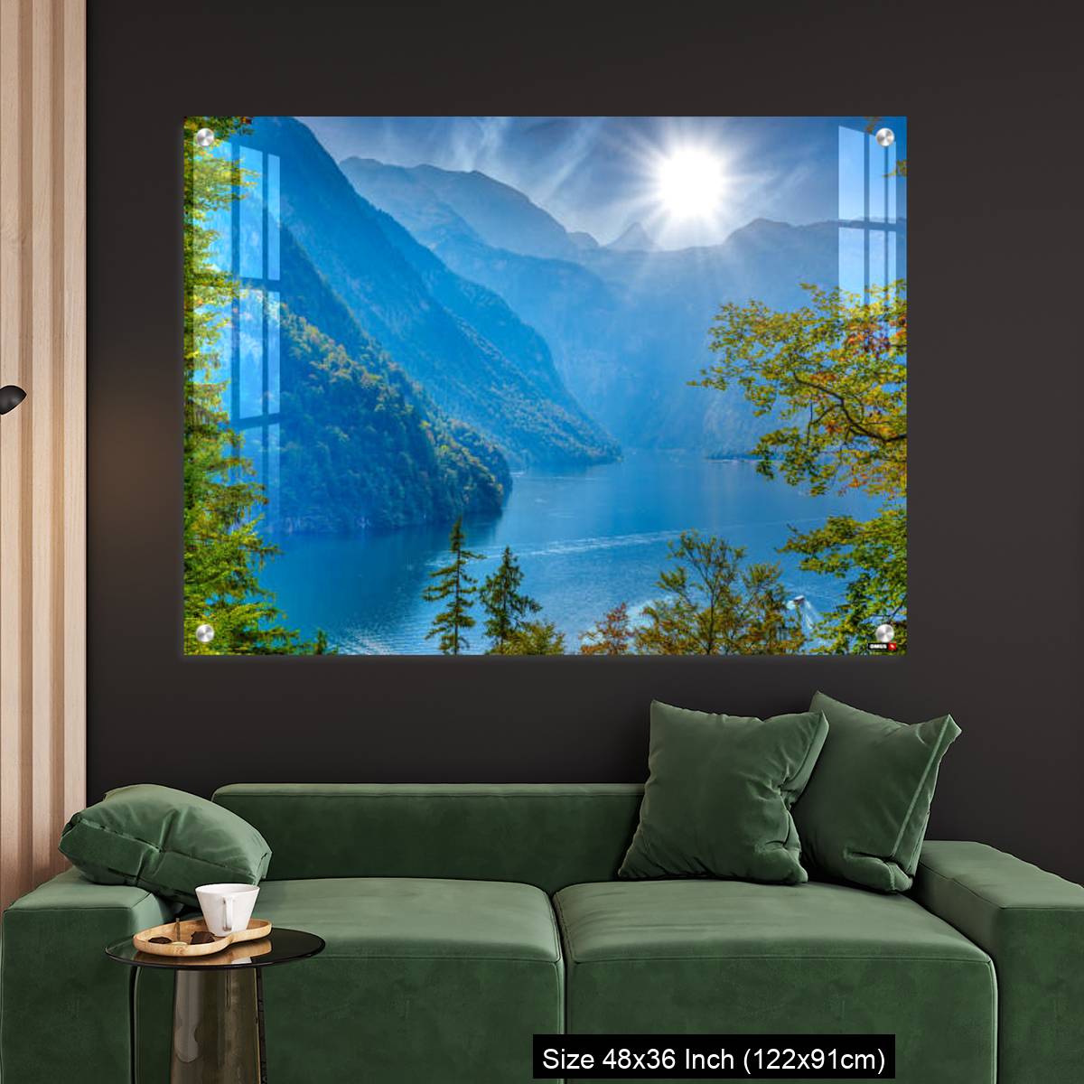 OMGs Acrylic Wall Decor – Forest window with view on lake near Schoenau am Koenigssee - Image 4