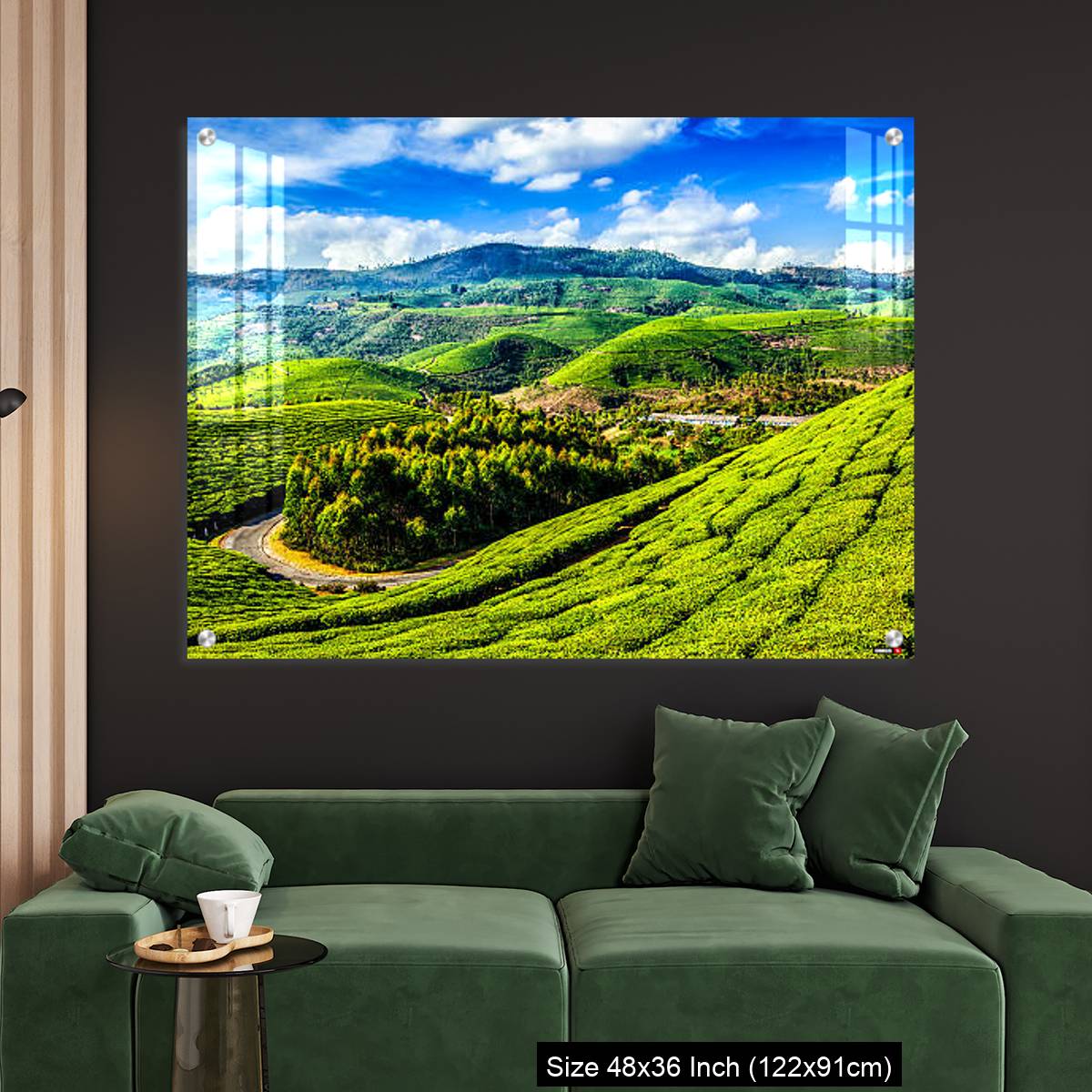 OMGs Acrylic Wall Decor – Green tea plantations in Munnar, Kerala, India - Image 4