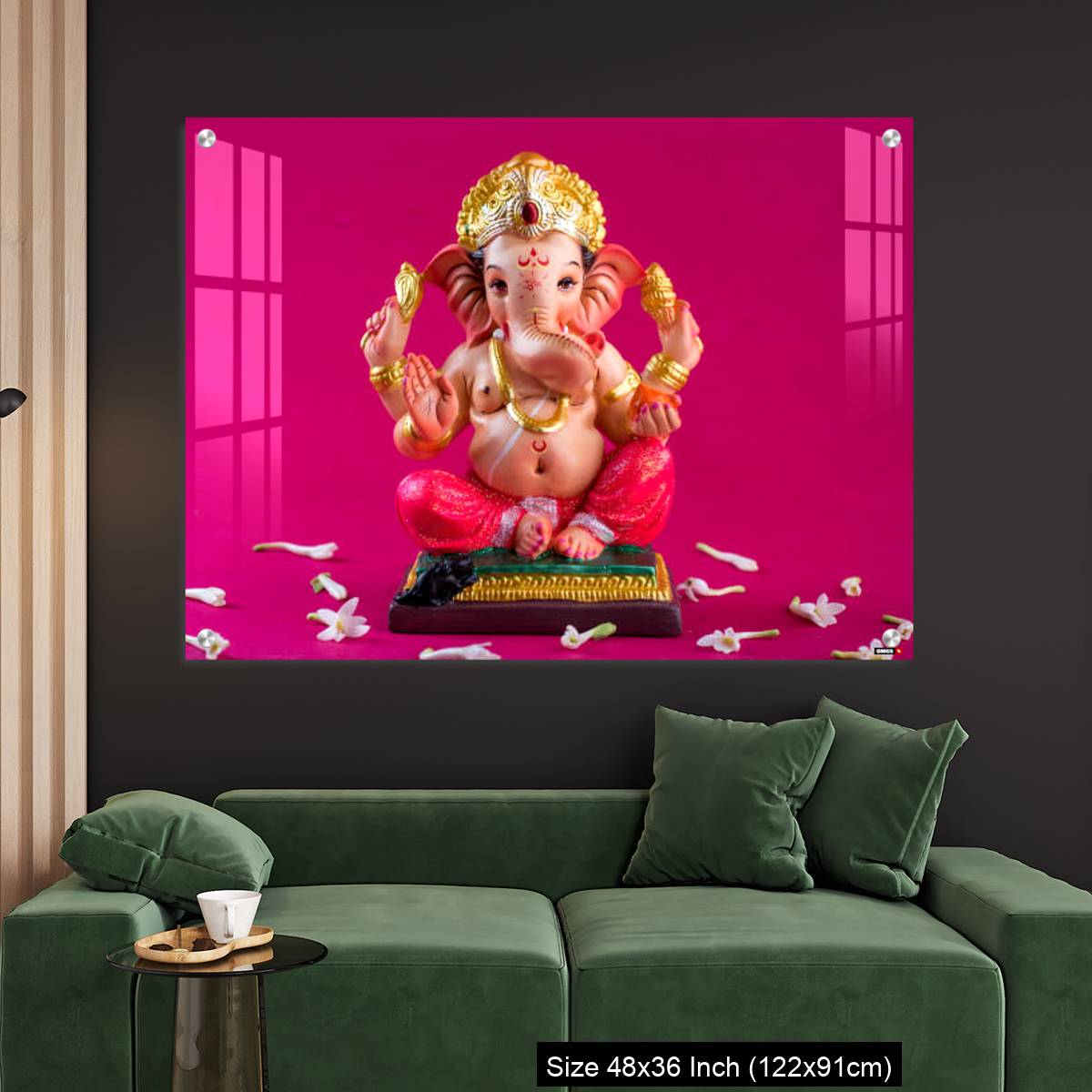 OMGs Acrylic Wall Decor – Ganesha Idol on pink background. - Image 4
