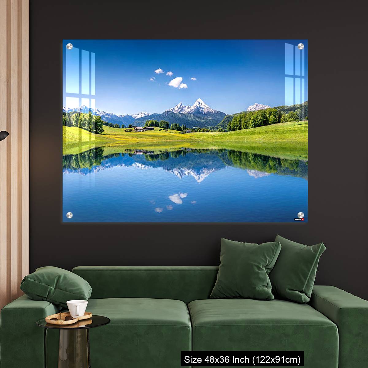 OMGs Acrylic Wall Decor – Idyllic summer landscape with mountain lake in the Alps - Image 4