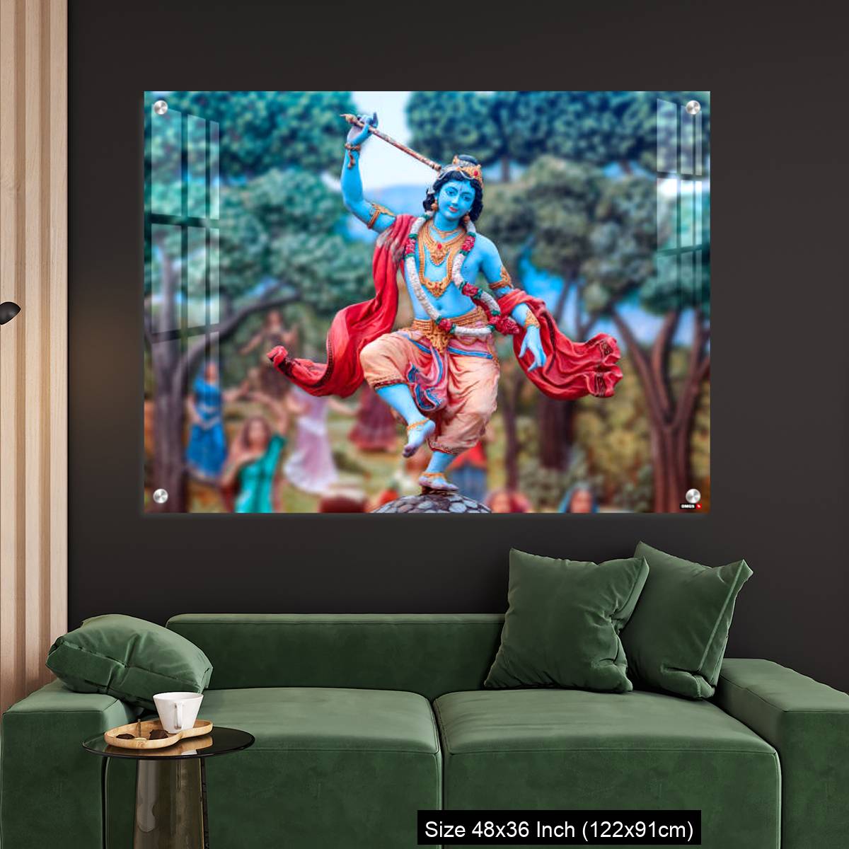 OMGs Acrylic Wall Decor – India, Vrindavan, Dancing Krishna - Image 4