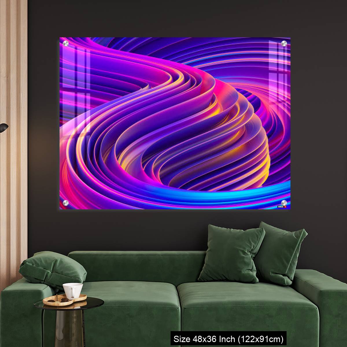 OMGs Acrylic Wall Decor – Liquid shapes abstract holographic 3D wavy background - Image 4