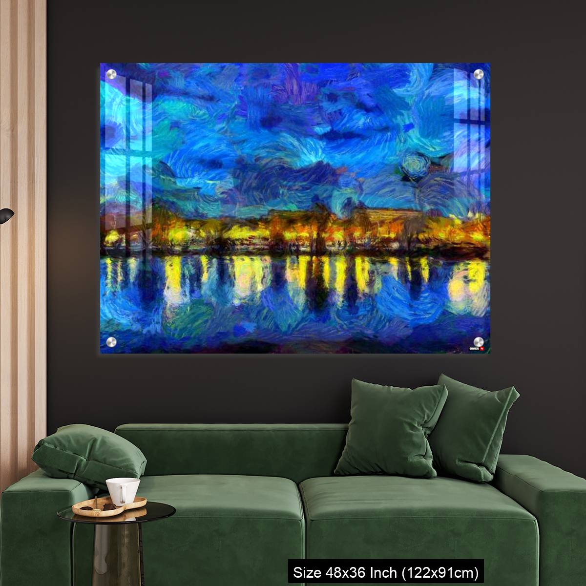 OMGs Acrylic Wall Decor – Oil painting - cityscape. Modern digital art, impressionism technique - Image 4
