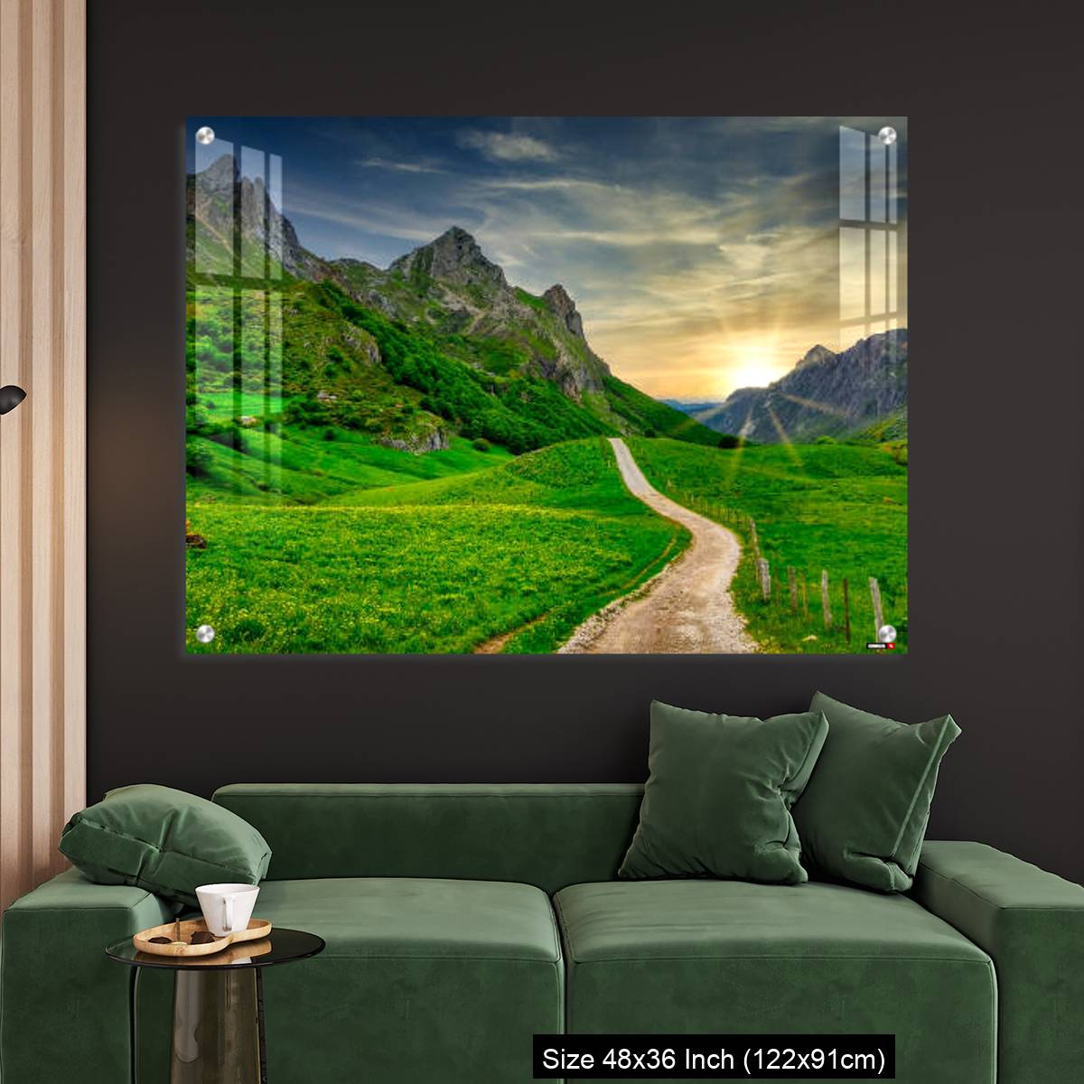 OMGs Acrylic Wall Decor – Track and mountains in Valle del Lago, Somiedo Nature Park, Asturias, Spain - Image 4