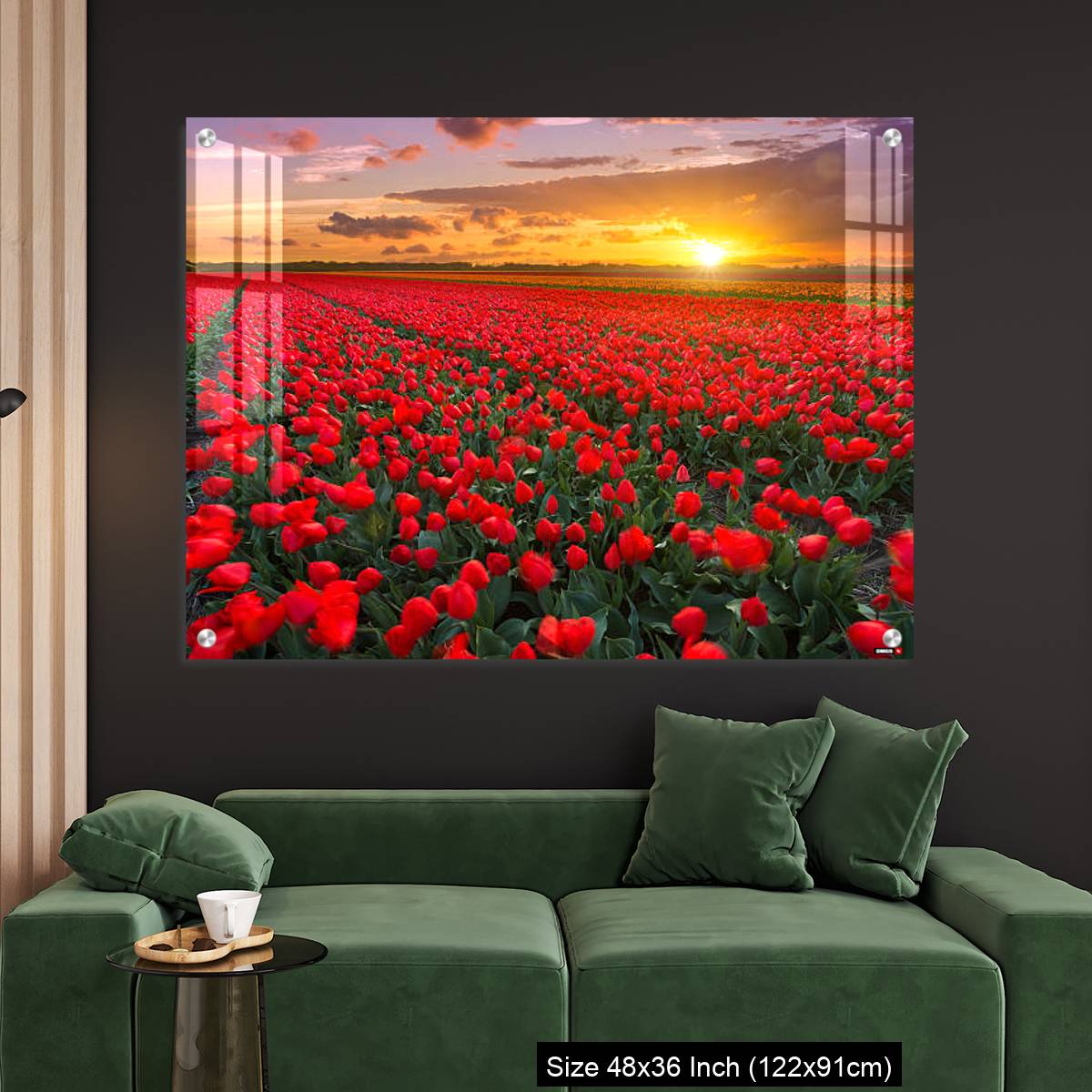 OMGs Acrylic Wall Decor – Tulip fields at sunset in the Netherlands - Image 4