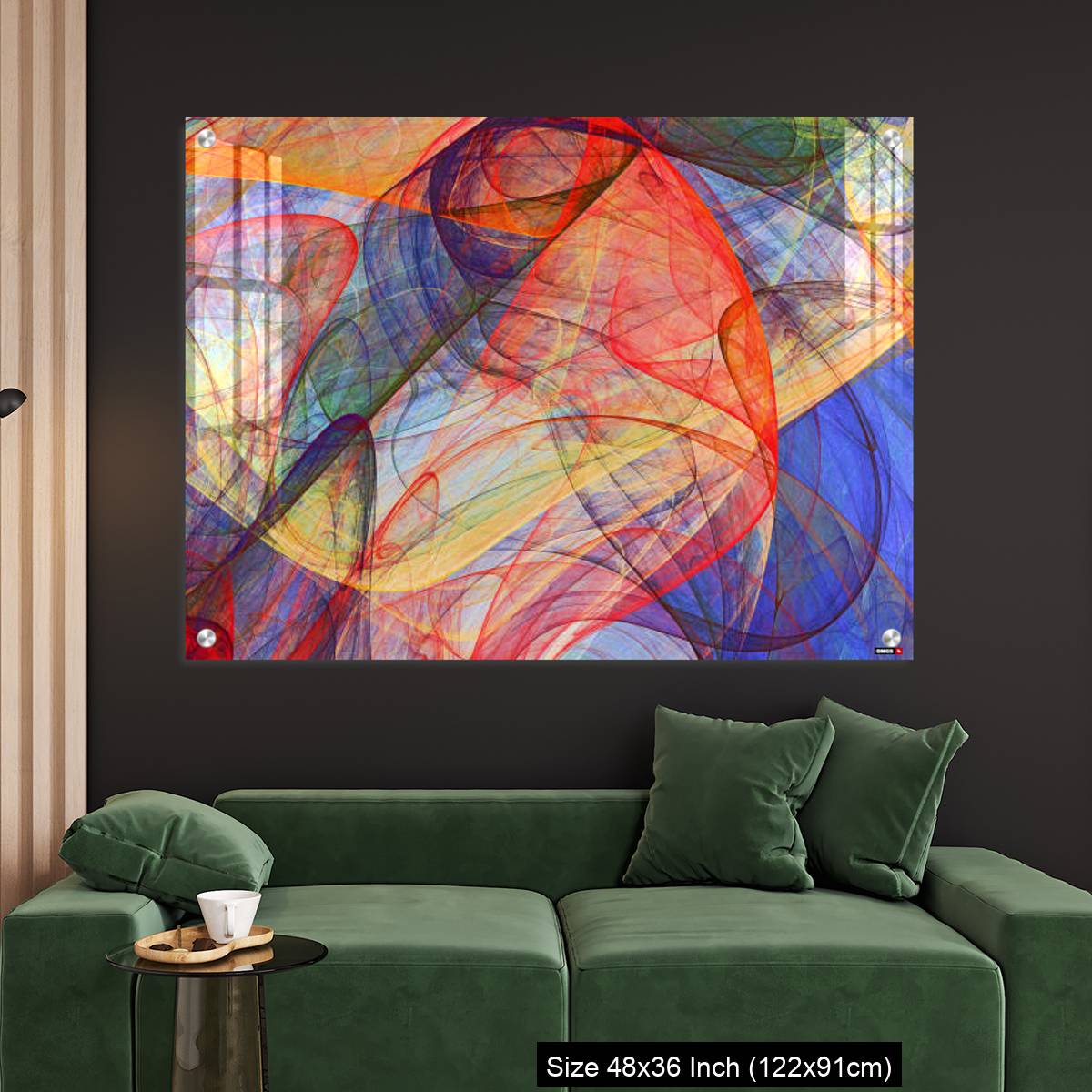 OMGs Acrylic Wall Decor – abstract painting background of colorful fluttering veils - Image 4