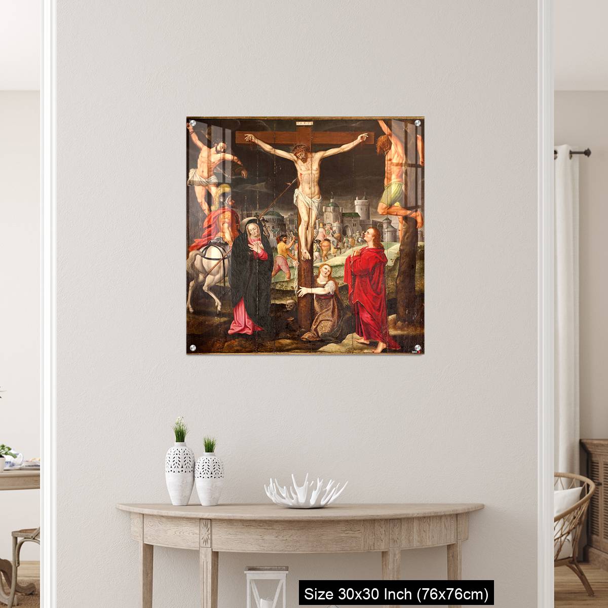 OMGs Acrylic Wall Decor – Ghent - Crucifixion paint on the wood - Image 5