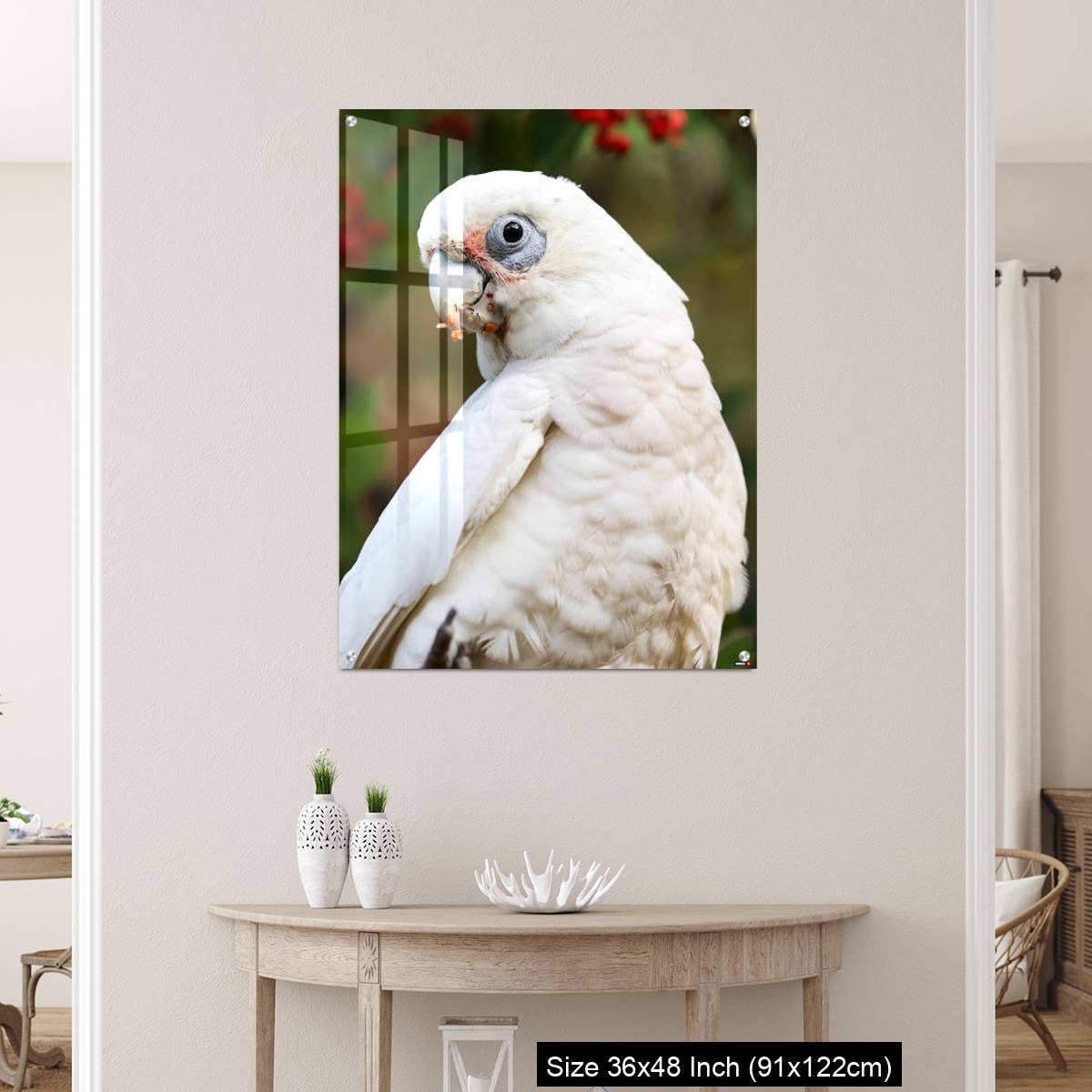 OMGs Acrylic Wall Decor – Close up of a Corella Feeding in a Tree - Image 5