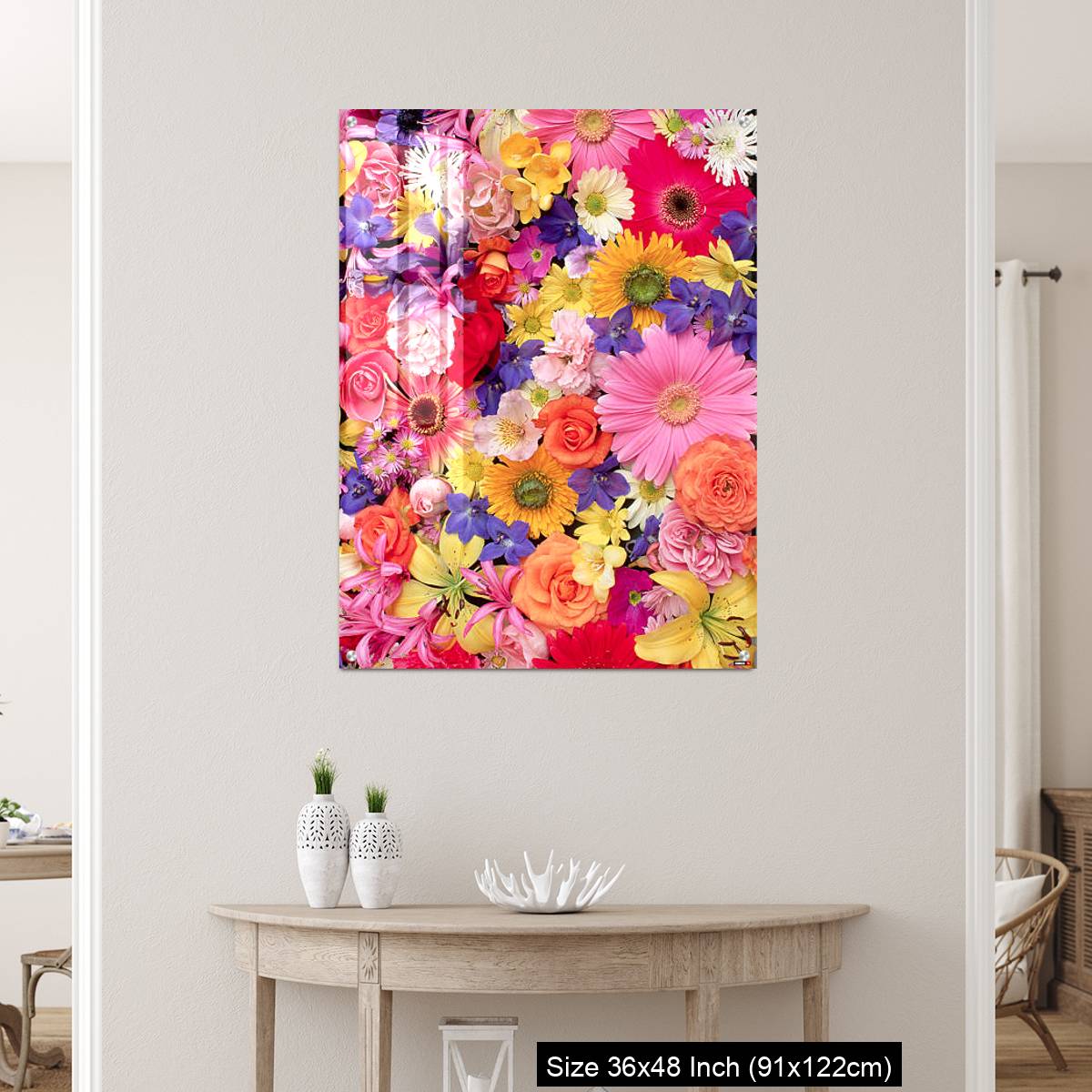 OMGs Acrylic Wall Decor – Colorful Flower Montage - Image 5