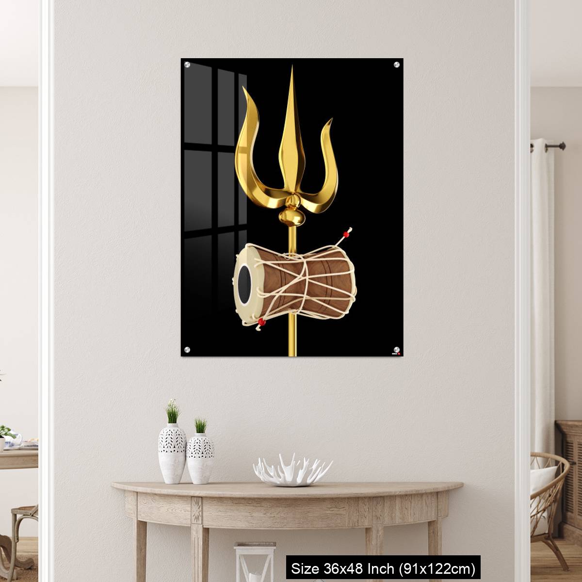 OMGs Acrylic Wall Decor – Shiva's Trishul and Damru - Image 5