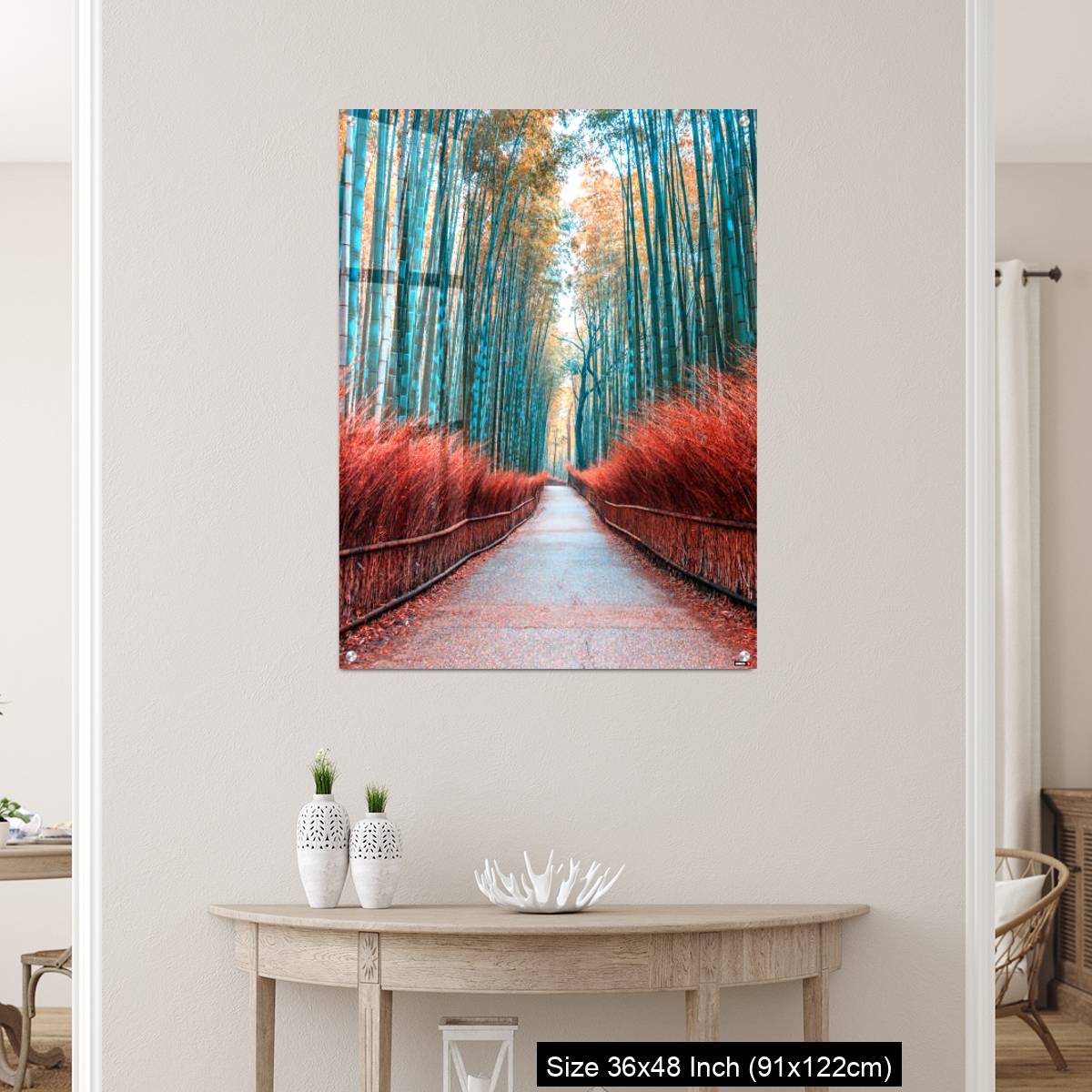 OMGs Acrylic Wall Decor – walkway bamboo tunnel named Arashiyama bamboo forest in Kyoto, Tourist landmark of Japan - Image 5