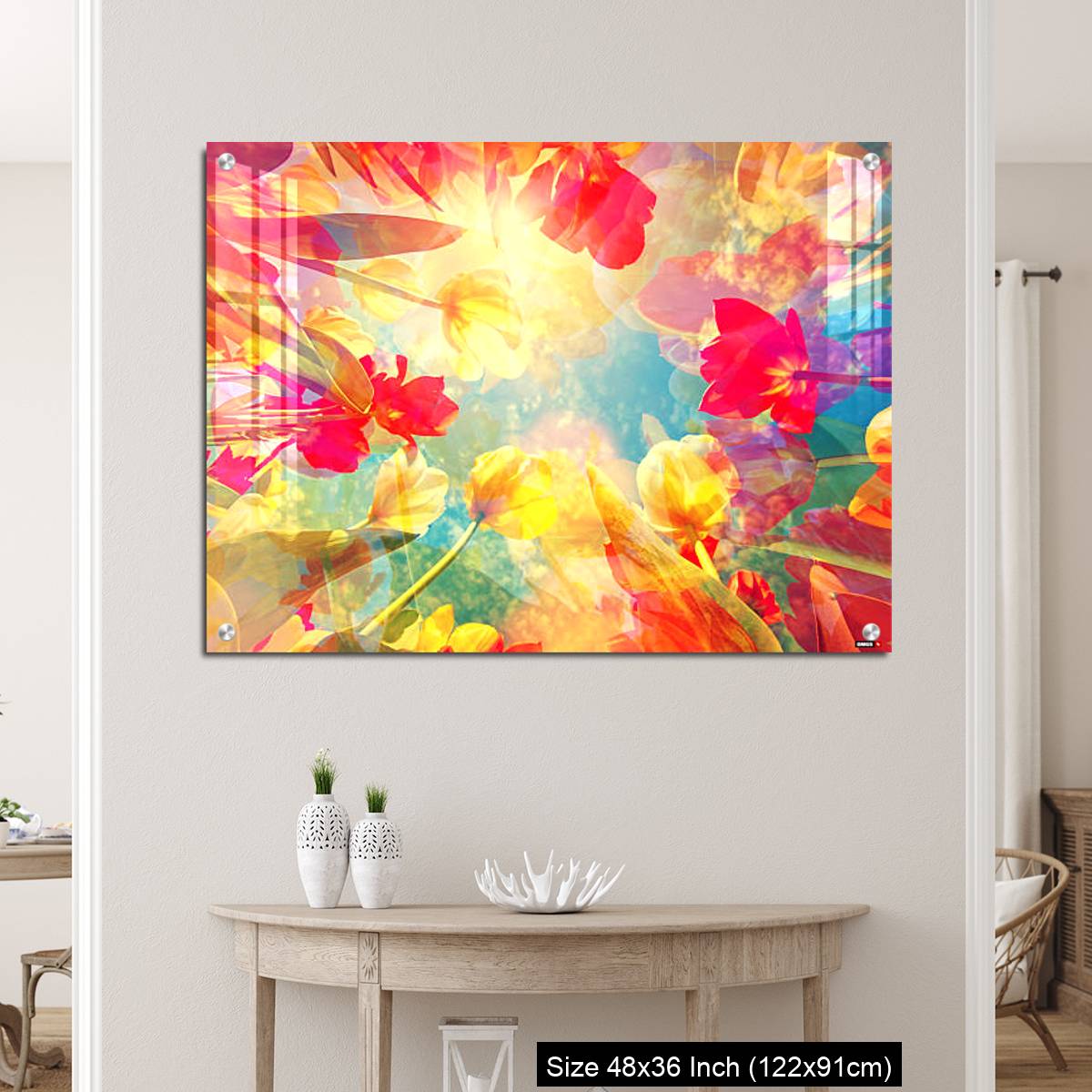 OMGs Acrylic Wall Decor – Abstract colored background with beautiful flowers, tulips and soft hues - Image 5