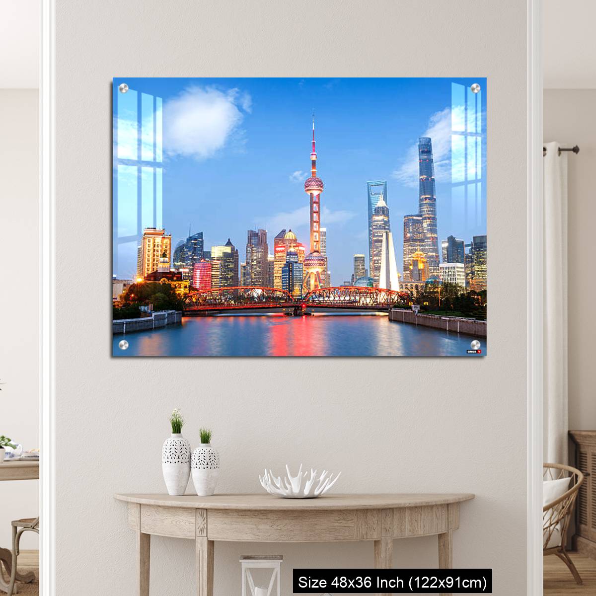 OMGs Acrylic Wall Decor – Beautiful modern city at night in Shanghai, China - Image 5