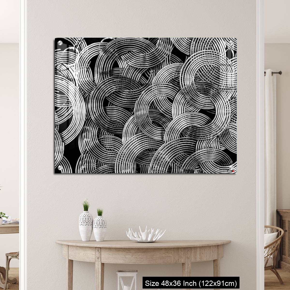 OMGs Acrylic Wall Decor – Beautiful photo of Necklace with Interlocked concentric circles - Image 5