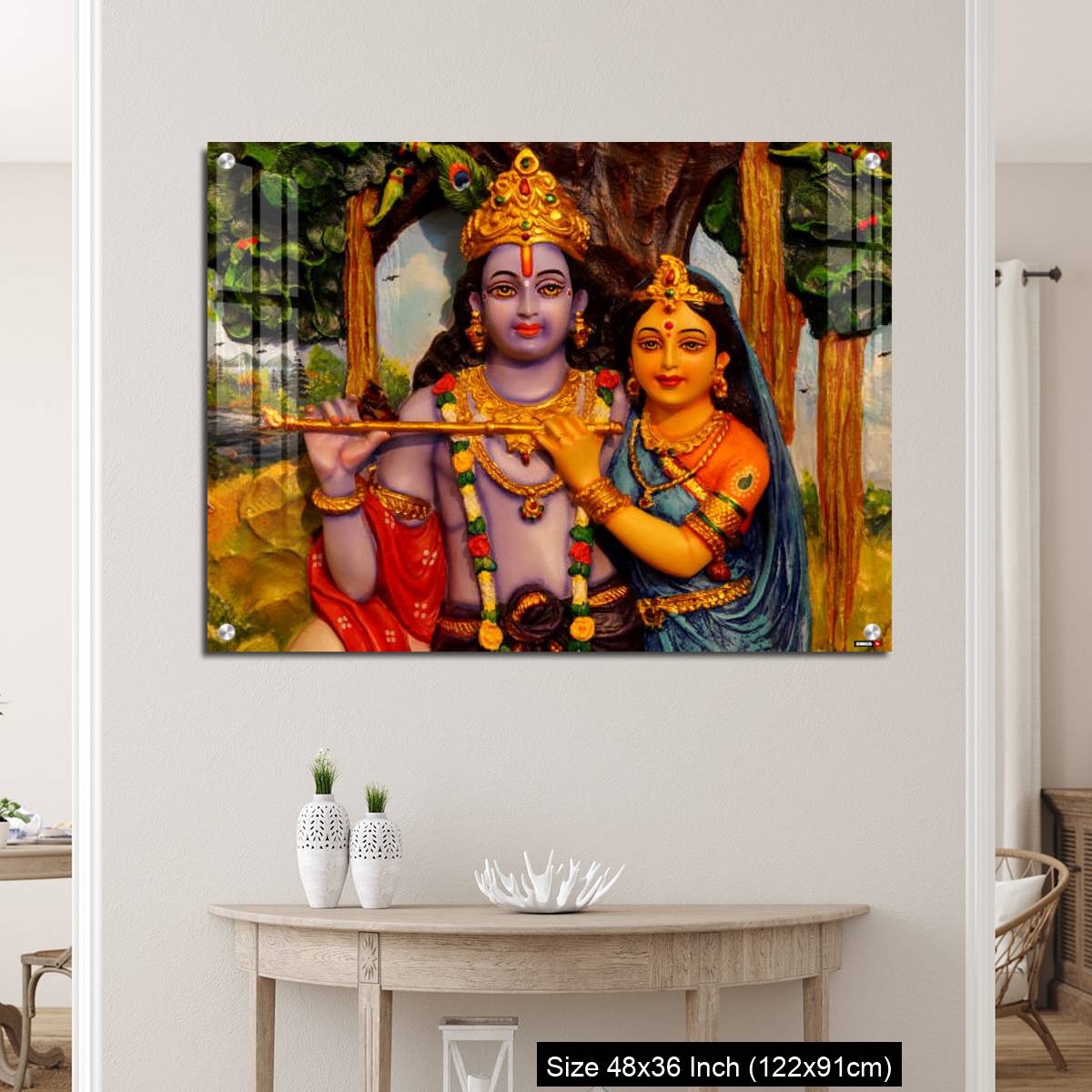 OMGs Acrylic Wall Decor – Krishna and Radha - Image 5