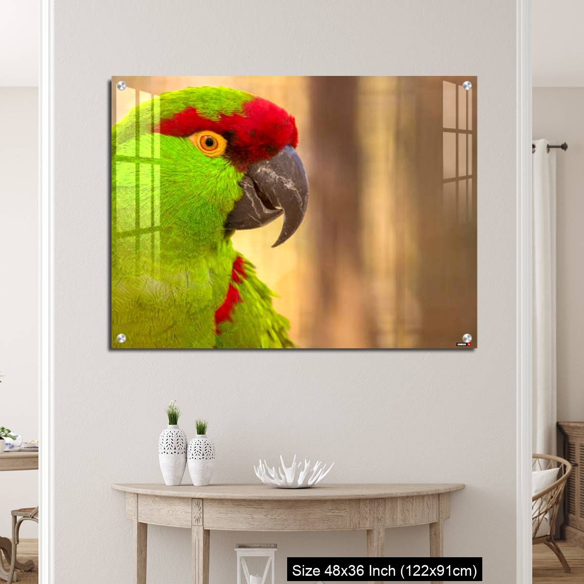 OMGs Acrylic Wall Decor – Close-up portrait of a thick billed parrot - Image 5