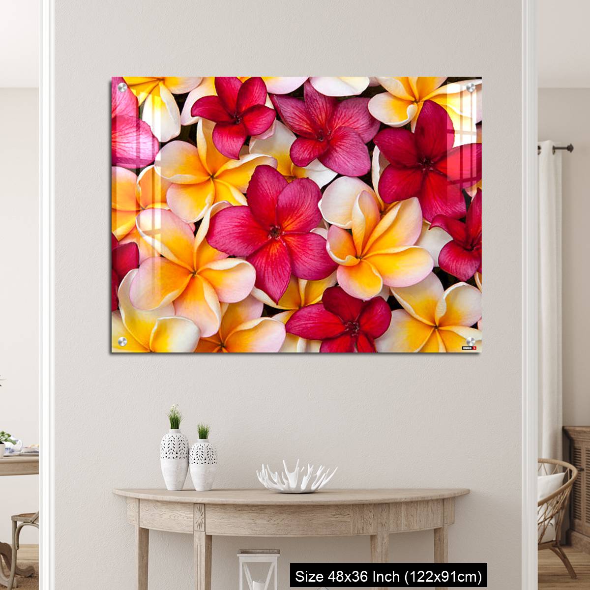OMGs Acrylic Wall Decor – Colorful Pulmeria (or Frangipani) flowers - Image 5