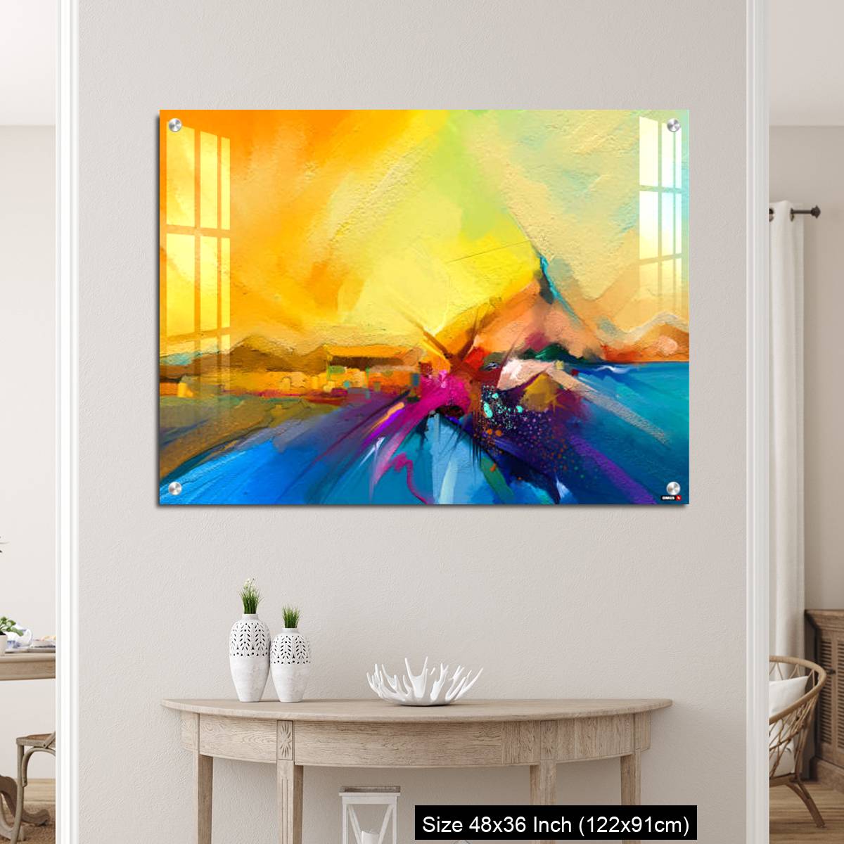 OMGs Acrylic Wall Decor – Colorful oil painting on canvas texture. - Image 5